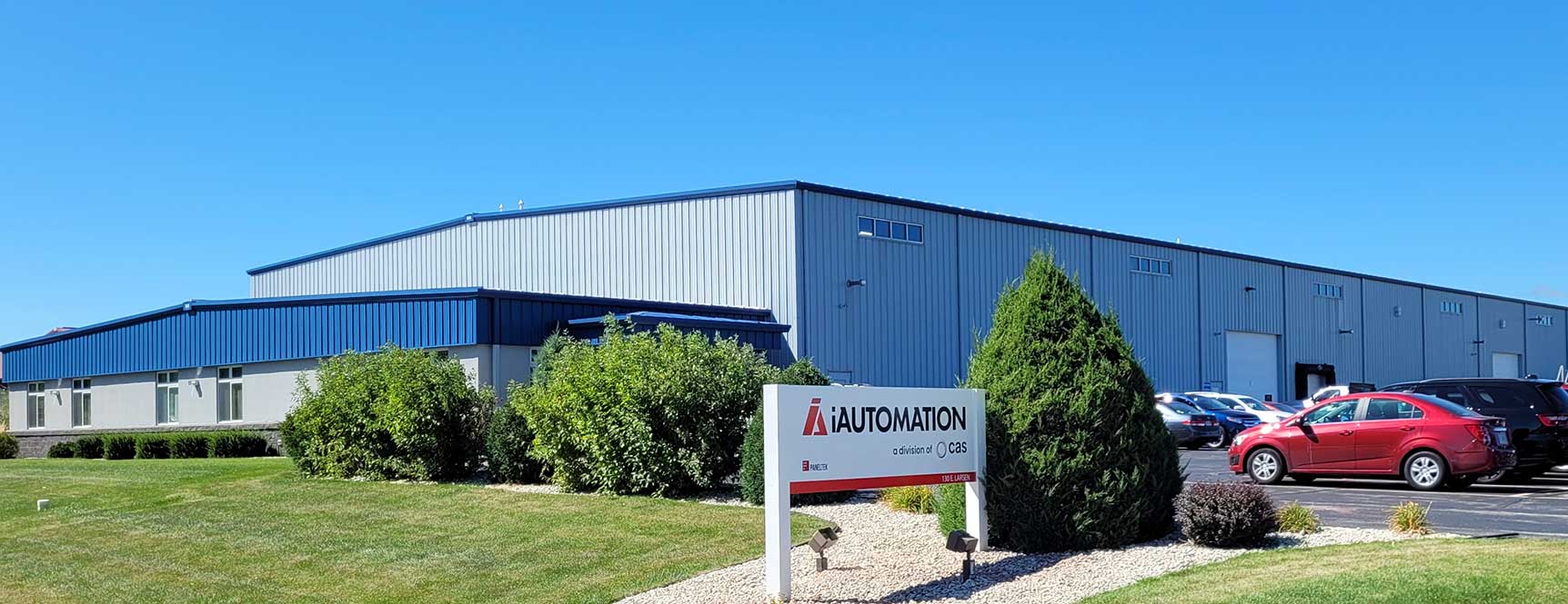 Front of iAutomation/PanelTEK building. Contact iAutomation/PanelTEK for all your industrial control panel needs.