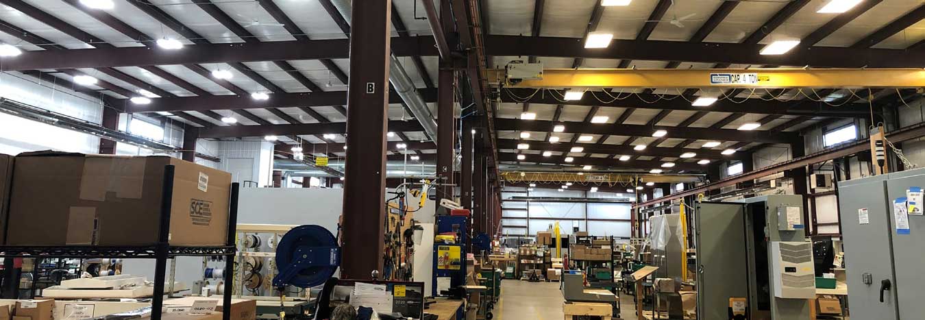 Wisconsin control panel manufacturing facilities before and after LED lighting installation